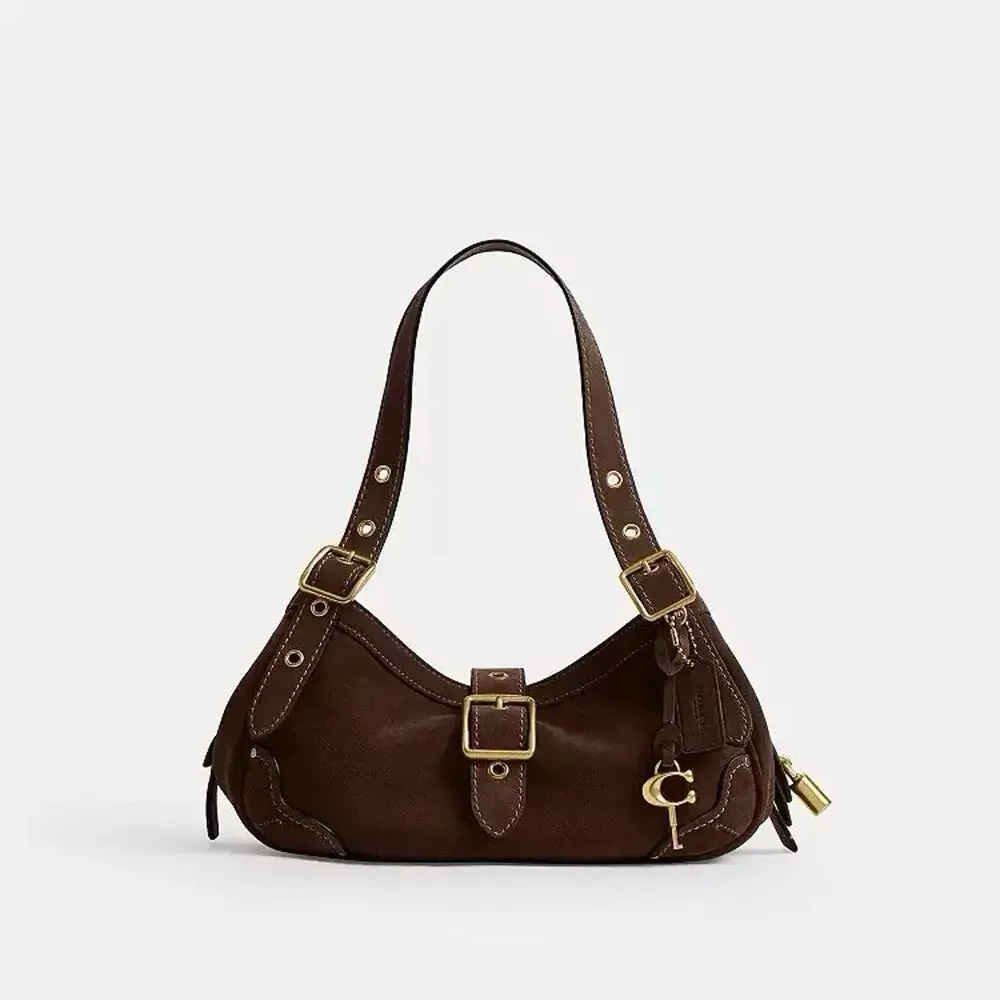 NWT COACH Drifter Shoulder Bag 31 Dark Chocolate CFM44 refined calf leather